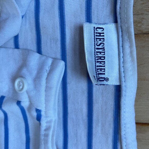 Vintage 80s Chesterfield Striped Knit Top Retro Tennis Coastal Grandma Old Money - Picture 6 of 8